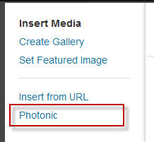 Click on the new "Photonic" tab