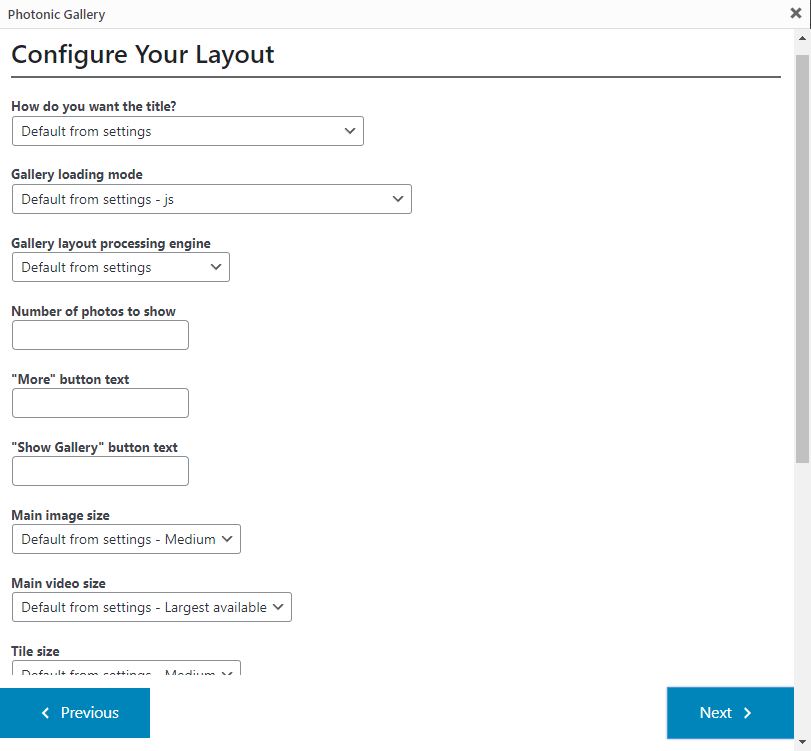 Customize your layout by adjusting the number of items, the position of the title, showing a "More" button etc.